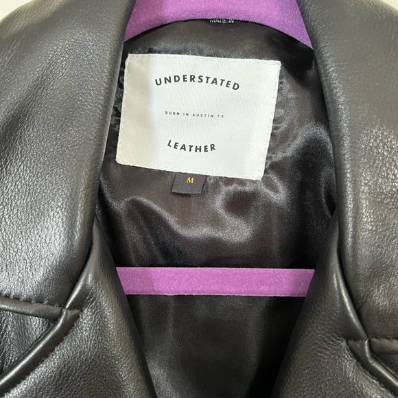 Understated Leather Star Studded Mercy Cropped Jacket - Picture 4 of 5